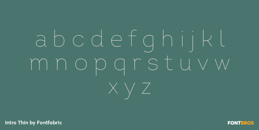 Intro Thin Font Poster #3