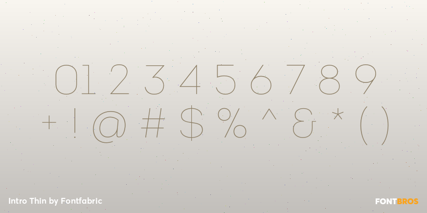 Intro Thin Font Poster #4