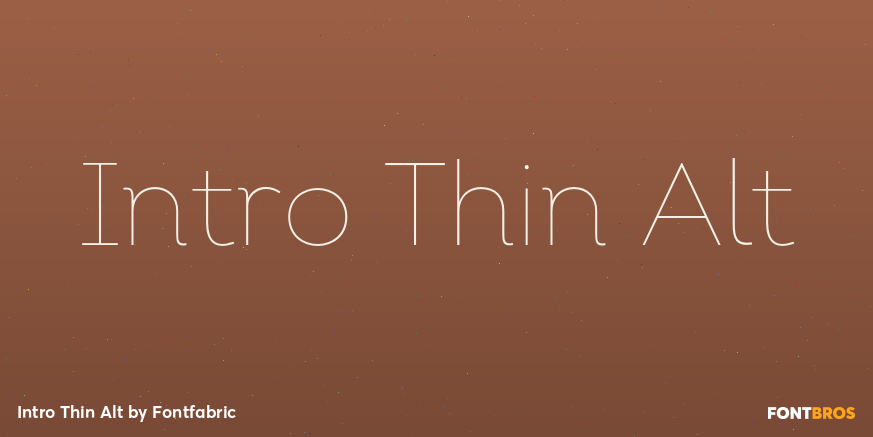 Intro Thin Alt Font Poster #1