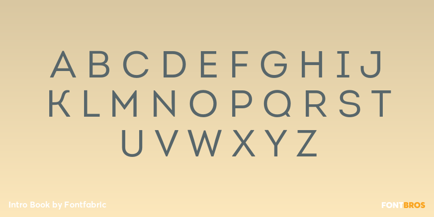 Intro Book Font Poster #2