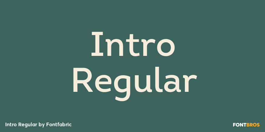Intro Regular Font Poster #1