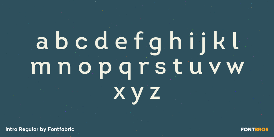 Intro Regular Font Poster #3