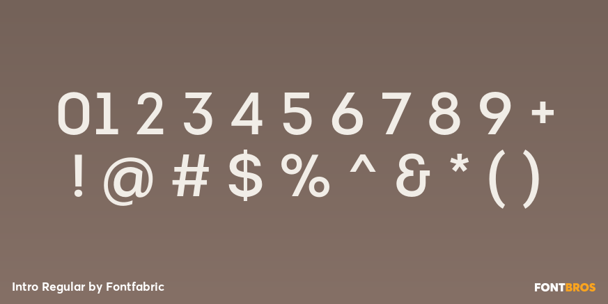 Intro Regular Font Poster #4