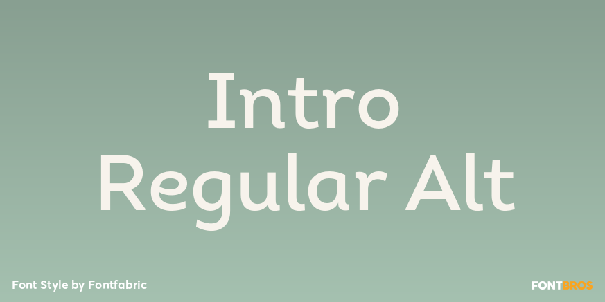 Intro Regular Alt Font Poster #1