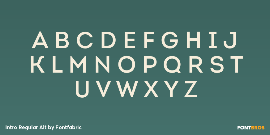 Intro Regular Alt Font Poster #2