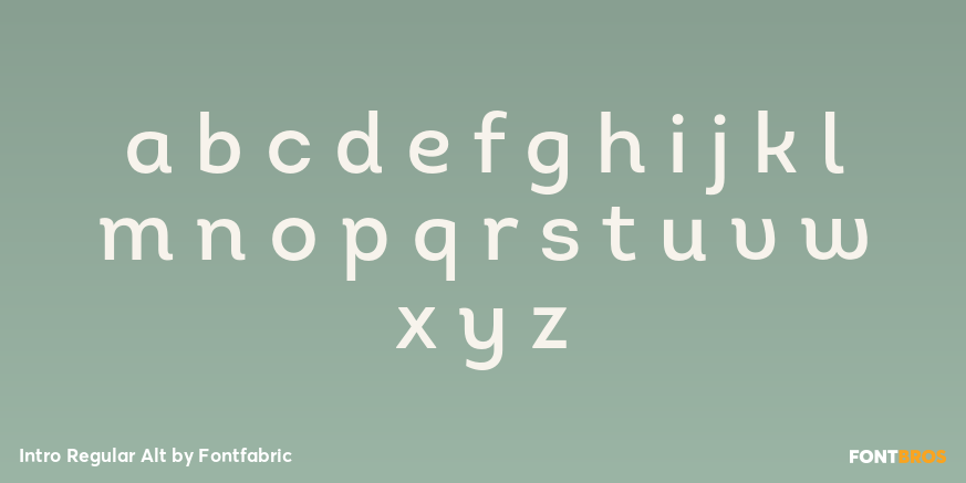 Intro Regular Alt Font Poster #3