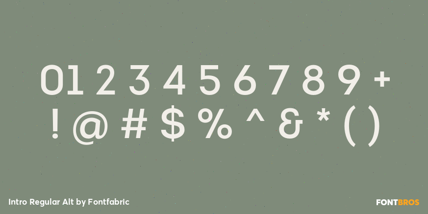 Intro Regular Alt Font Poster #4