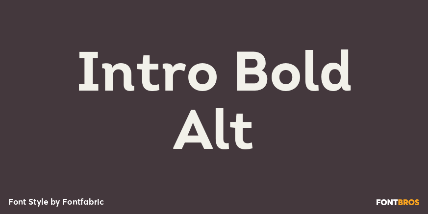 Intro Bold Alt Font Poster #1