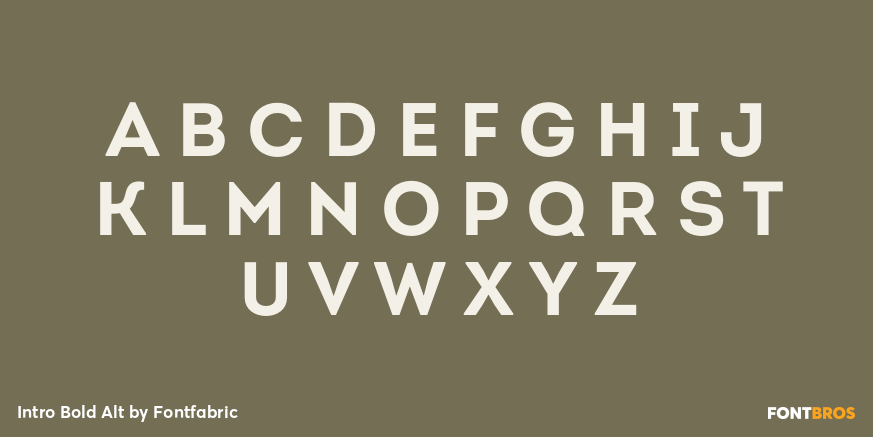 Intro Bold Alt Font Poster #2