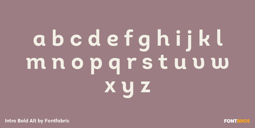 Intro Bold Alt Font Poster #3