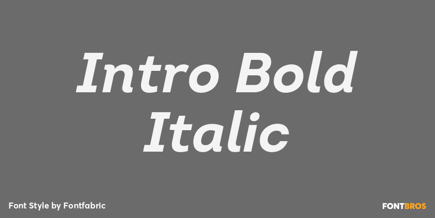 Intro Bold Italic Font Poster #1