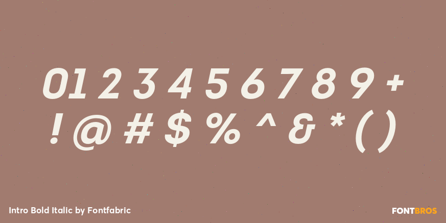 Intro Bold Italic Font Poster #4