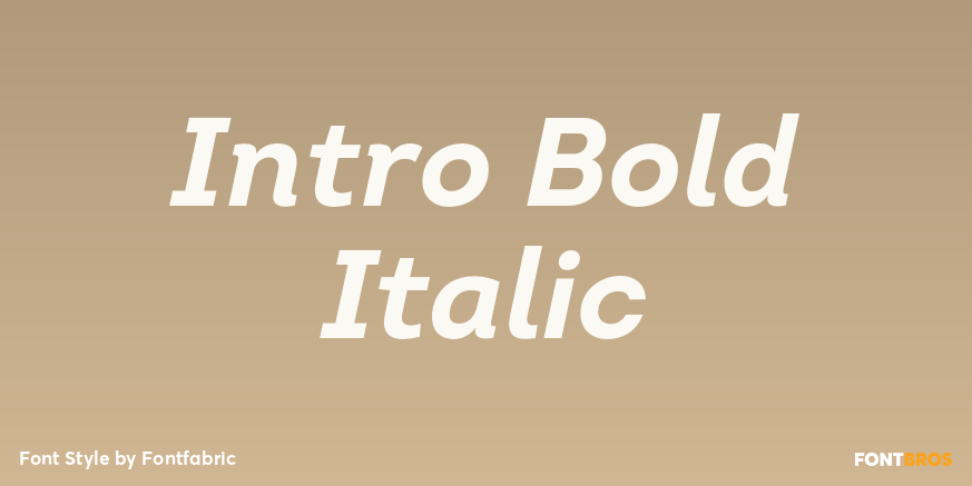 Intro Bold Italic Font Poster #1