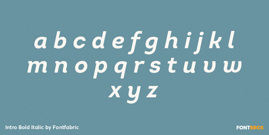 Intro Bold Italic Font Poster #3