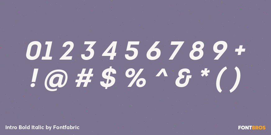 Intro Bold Italic Font Poster #4