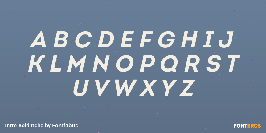 Intro Bold Italic Font Poster #2
