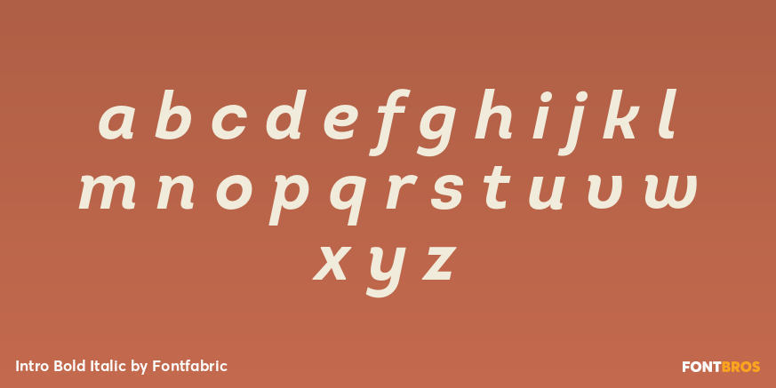 Intro Bold Italic Font Poster #3