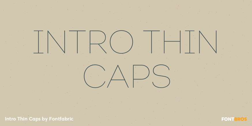 Intro Thin Caps Font Poster #1