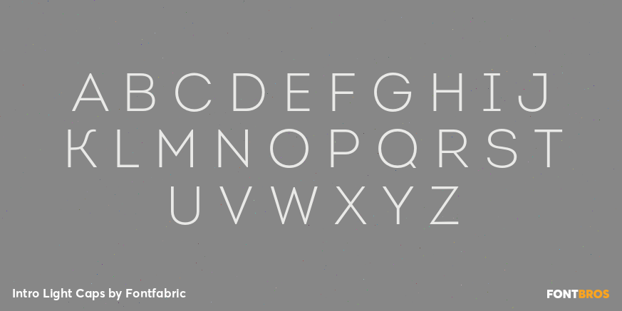 Intro Light Caps Font Poster #1