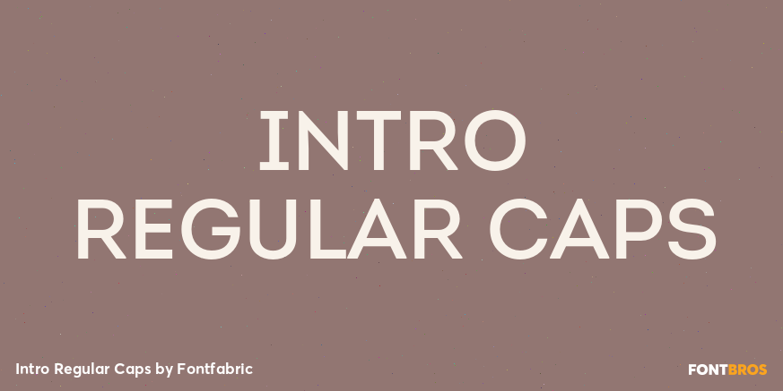 Intro Regular Caps Font Poster #1