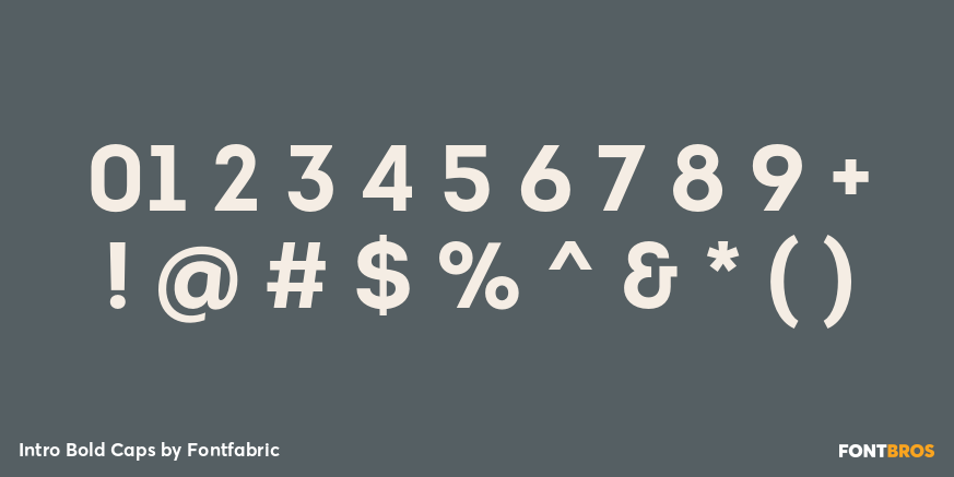Intro Bold Caps Font Poster #4