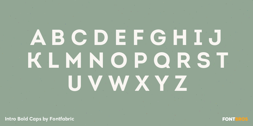 Intro Bold Caps Font Poster #3