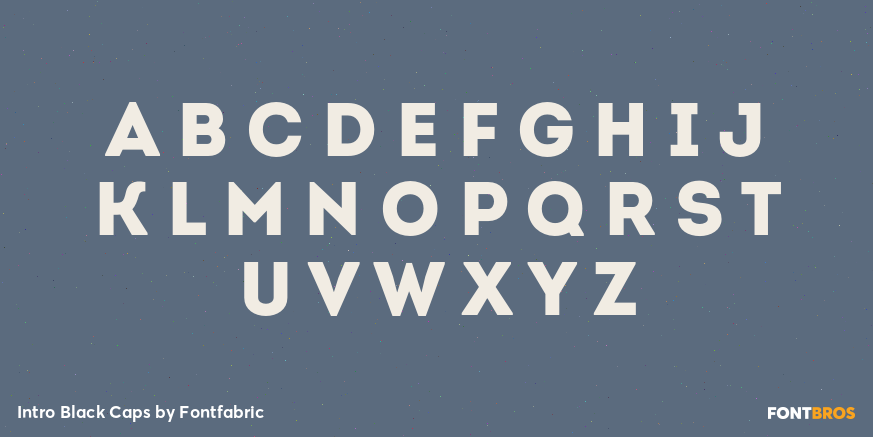 Intro Black Caps Font Poster #2