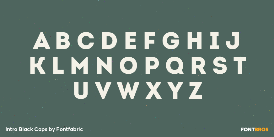 Intro Black Caps Font Poster #3