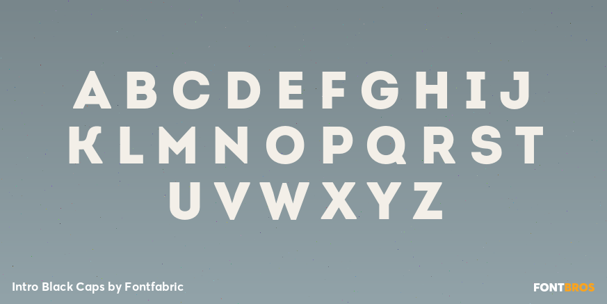 Intro Black Caps Font Poster #1