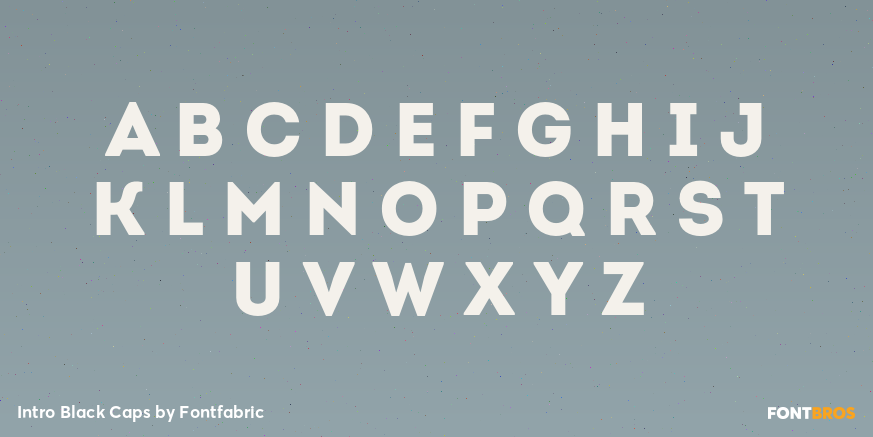 Intro Black Caps Font Poster #1