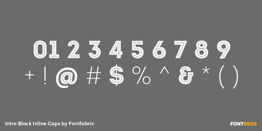 Intro Black Inline Caps Font Poster #4