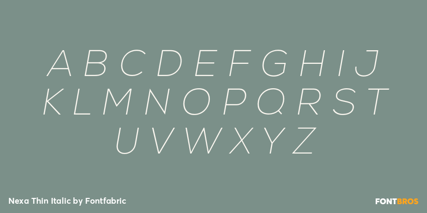 Nexa Thin Italic Font Poster #2