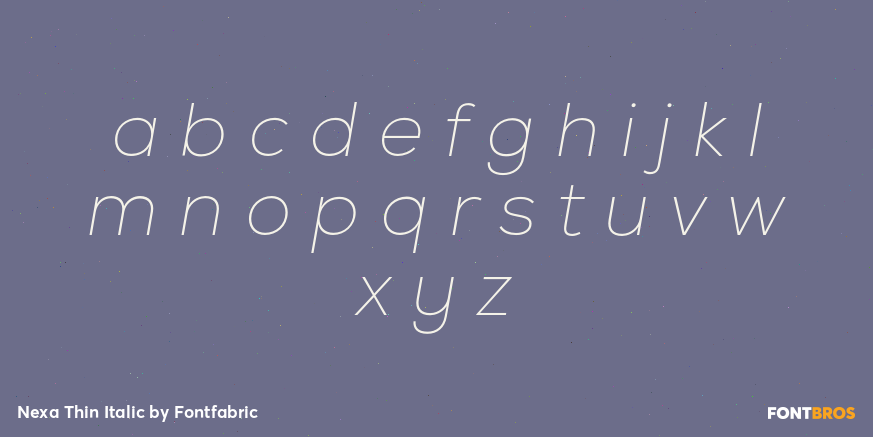 Nexa Thin Italic Font Poster #3