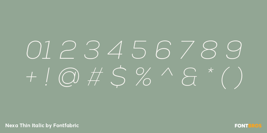Nexa Thin Italic Font Poster #4