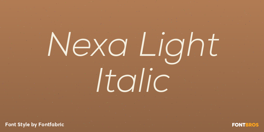 Nexa Light Italic Font Poster #1