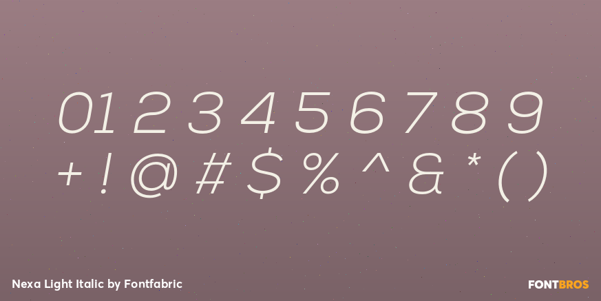 Nexa Light Italic Font Poster #1