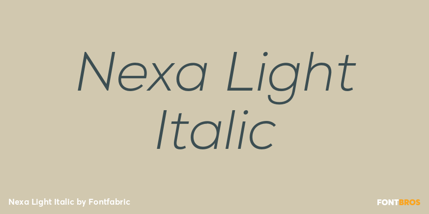 Nexa Light Italic Font Poster #1
