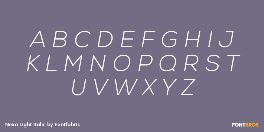 Nexa Light Italic Font Poster #1