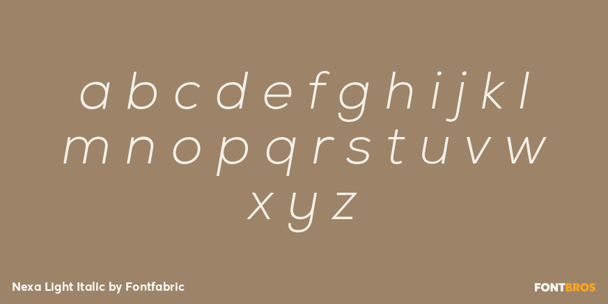 Nexa Light Italic Font Poster #1