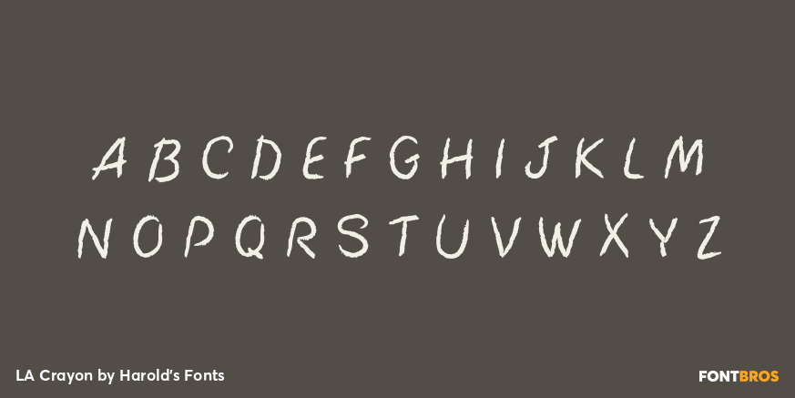 LA Crayon Font Poster #2