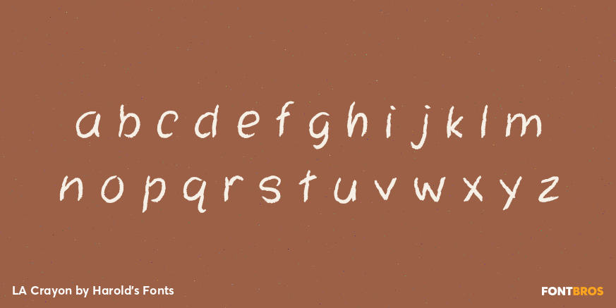 LA Crayon Font Poster #3