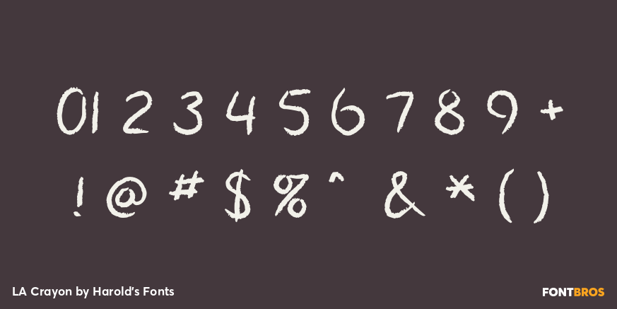 LA Crayon Font Poster #4