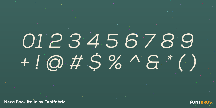 Nexa Book Italic Font Poster #1