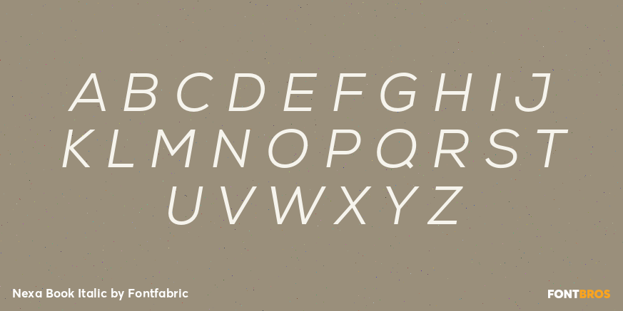 Nexa Book Italic Font Poster #1