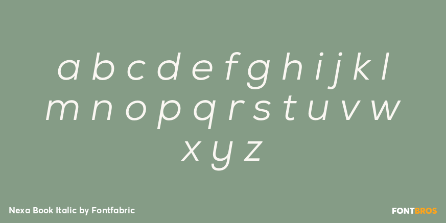 Nexa Book Italic Font Poster #1