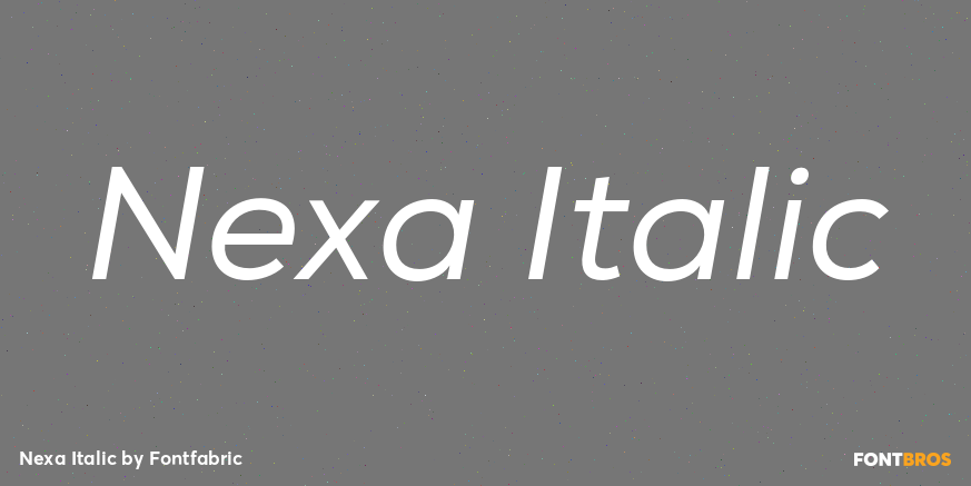 Nexa Italic Font Poster #1