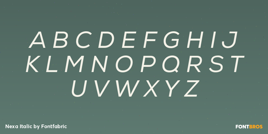 Nexa Italic Font Poster #2