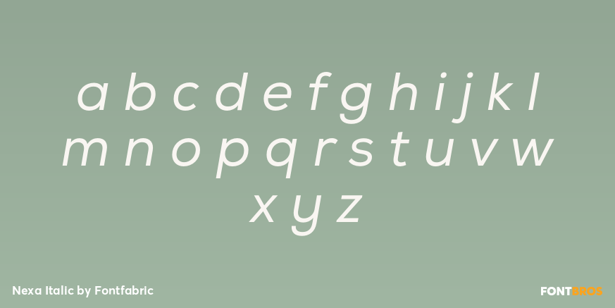 Nexa Italic Font Poster #3