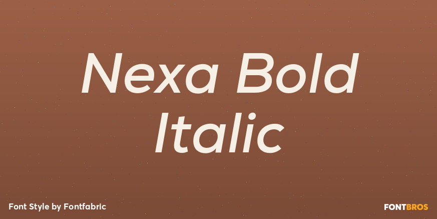 Nexa Bold Italic Font Poster #1