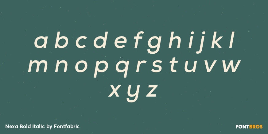 Nexa Bold Italic Font Poster #3